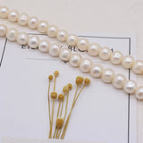 Natural Freshwater Pearl Beads Round Spacer Pearls for Jewelry Making DIY
