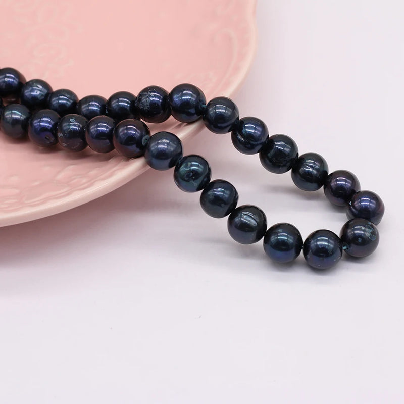 Natural Freshwater Pearl Round Beads 8-9mm