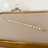Freshwater Rice Pearl Bracelet Stainless Steel Jewelry