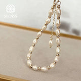 Freshwater Rice Pearl Bracelet Stainless Steel Jewelry