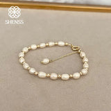 Freshwater Rice Pearl Bracelet Stainless Steel Jewelry