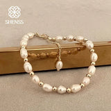 Freshwater Rice Pearl Bracelet Stainless Steel Jewelry