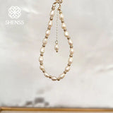 Freshwater Rice Pearl Bracelet Stainless Steel Jewelry
