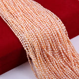 Freshwater Rice Shape Pink Purple Pearl Beads 2-5mm