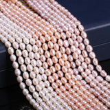 Natural Freshwater Rice-shape Pearl Loose Beads 36 Cm for DIY Jewelry