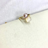 Handmade Natural Freshwater Ring DIY Jewelry for Women