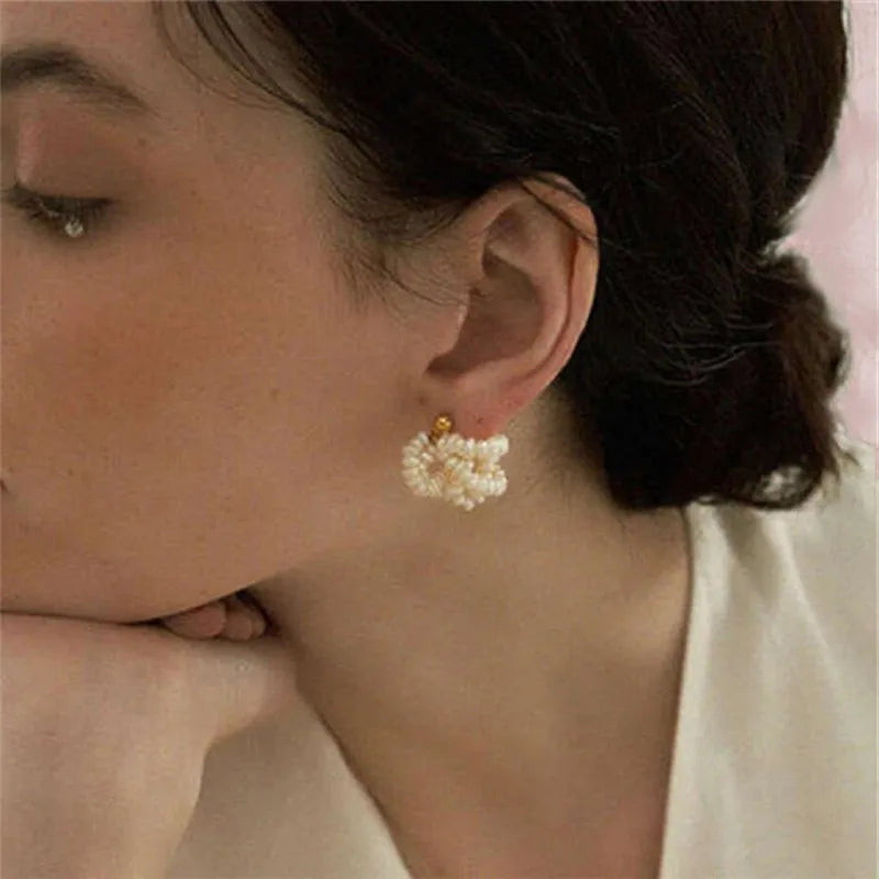 Freshwater Seed Pearls Earrings 14K Filled Vintage Jewelry