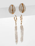 Freshwater Pearl Drop Earrings Long Strips Female Valentine's Gift