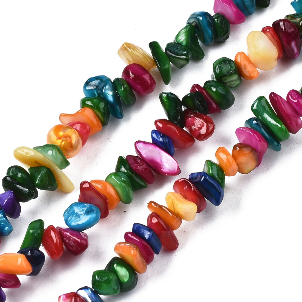 Colorful Freshwater Shell Bead Strands DIY Bracelet
