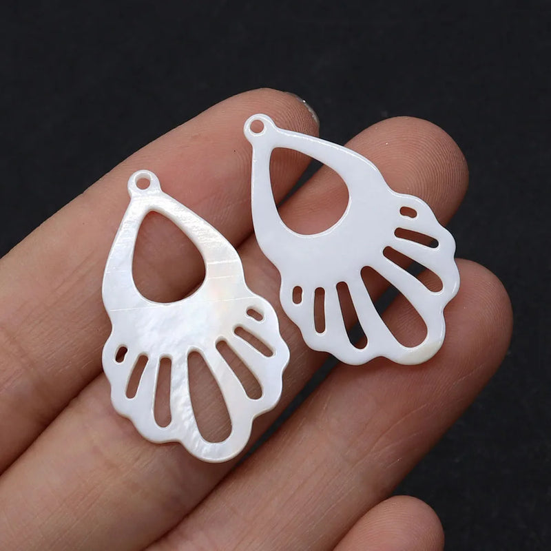 Natural Shell Fishtail Shape Pendant DIY Jewelry Accessory