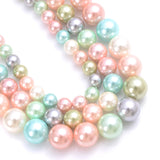 Shell Pearls Beads Round Loose Spacer Beads for Jewelry Making DIY 15''