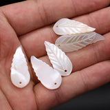 Natural Shell Pendant Beads Leaf-shaped DIY Necklace Earrings
