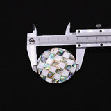 Freshwater Shell Pendant Mother of Pearl Splicing Abalone Shell Round Necklace