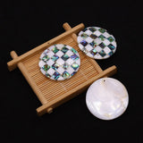 Freshwater Shell Pendant Mother of Pearl Splicing Abalone Shell Round Necklace