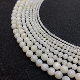 Natural Freshwater Shell Round Bead Mother-of-pearl 2-6mm Loose Beads