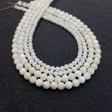 Natural Freshwater Shell Round Bead Mother-of-pearl 2-6mm Loose Beads