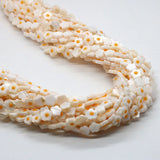 Natural Freshwater Shell Yellow Flower Beads 6-10mm DIY Charm Jewelry