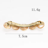 Mother of Pearl Shell Hairpin Round Geometry Barrette Hair Clip