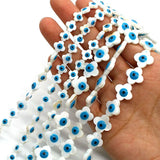 Freshwater Shell Evil Eye Beads DIY Jewelry Accessories