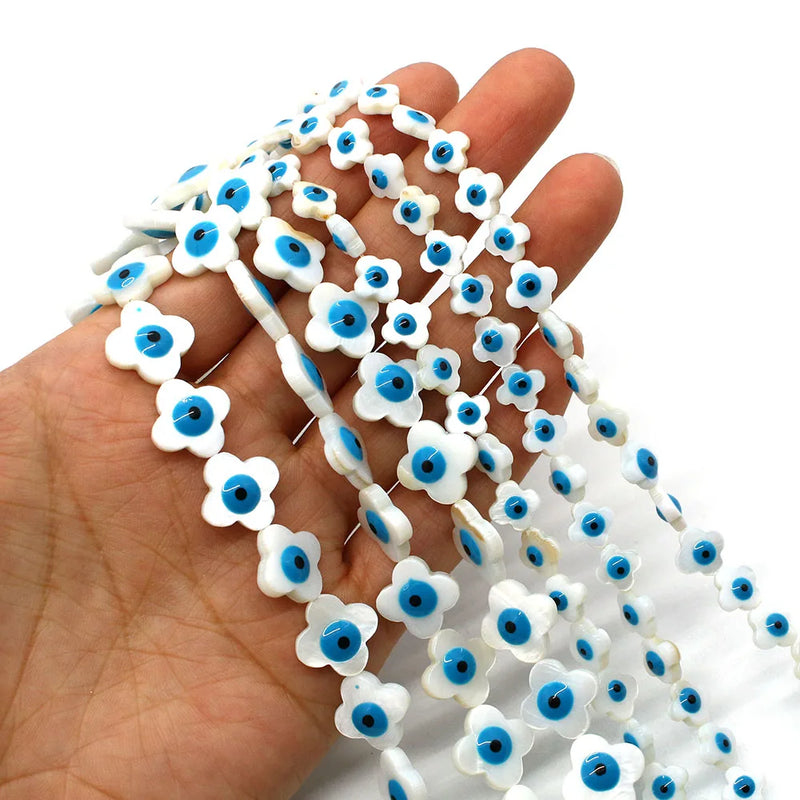Freshwater Shell Evil Eye Beads DIY Jewelry Accessories