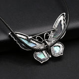 Natural Freshwater Shells Butterfly Necklace Pendant for Jewelry Making