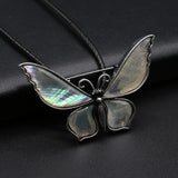 Natural Freshwater Shells Butterfly Necklace Pendant for Jewelry Making