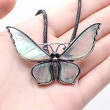Natural Freshwater Shells Butterfly Necklace Pendant for Jewelry Making