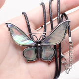 Natural Freshwater Shells Butterfly Necklace Pendant for Jewelry Making