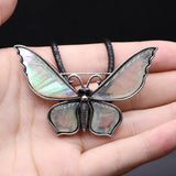 Natural Freshwater Shells Butterfly Necklace Pendant for Jewelry Making