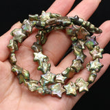 Top Green Freshwater Pearl Bead Five Pointed Star Loose Beads for DIY Jewelry