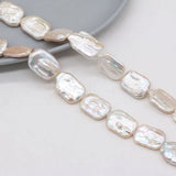 Natural Freshwater Baroque Pearl Rectangle Loose Beads for DIY Jewelry