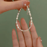 Baroque Pearl Bracelet 925 Silver Women's Bangle
