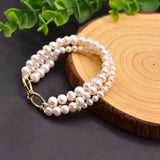 Natural Freshwater Pearl Bracelet Multi-Layer Chain Bohemian Jewelry