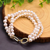 Natural Freshwater Pearl Bracelet Multi-Layer Chain Bohemian Jewelry