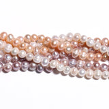 Natural Pink Purple Pearl High Oval Shape Loose Beads
