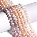 Natural Pink Purple Pearl High Oval Shape Loose Beads