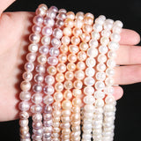 Natural Pink Purple Pearl High Oval Shape Loose Beads