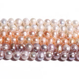 Natural Pink Purple Pearl High Oval Shape Loose Beads