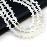 Natural Freshwater Shell Beads Moon Shape for DIY Jewelry Making