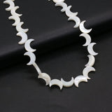 Natural Freshwater Shell Beads Moon Shape for DIY Jewelry Making