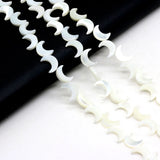 Natural Freshwater Shell Beads Moon Shape for DIY Jewelry Making