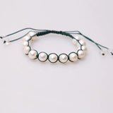 Freshwater Pearl Bangle Bracelet on Wax Cord Adjustable Jewelry