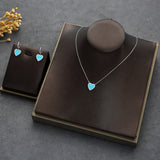 Natural Fritillaria Heart Necklace French Metal Love Clavicle Chain