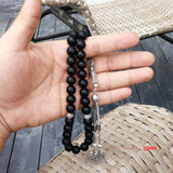 Natural Frosted Agates 33 Tasbih Muslim prayer beads 33 66 99beads Rosary