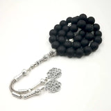 Natural Frosted Agates 33 Tasbih Muslim prayer beads 33 66 99beads Rosary