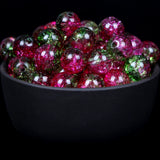 Fuchsia Cracked Quartz Round Beads 4/6/8/10/12mm DIY Bracelet