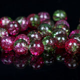 Fuchsia Cracked Quartz Round Beads 4/6/8/10/12mm DIY Bracelet