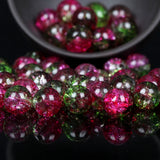 Fuchsia Cracked Quartz Round Beads 4/6/8/10/12mm DIY Bracelet
