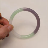 Natural Fuchsia Hand Carved Wide Bar Jade Bracelet Boutique Jewelry