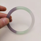 Natural Fuchsia Hand Carved Wide Bar Jade Bracelet Boutique Jewelry